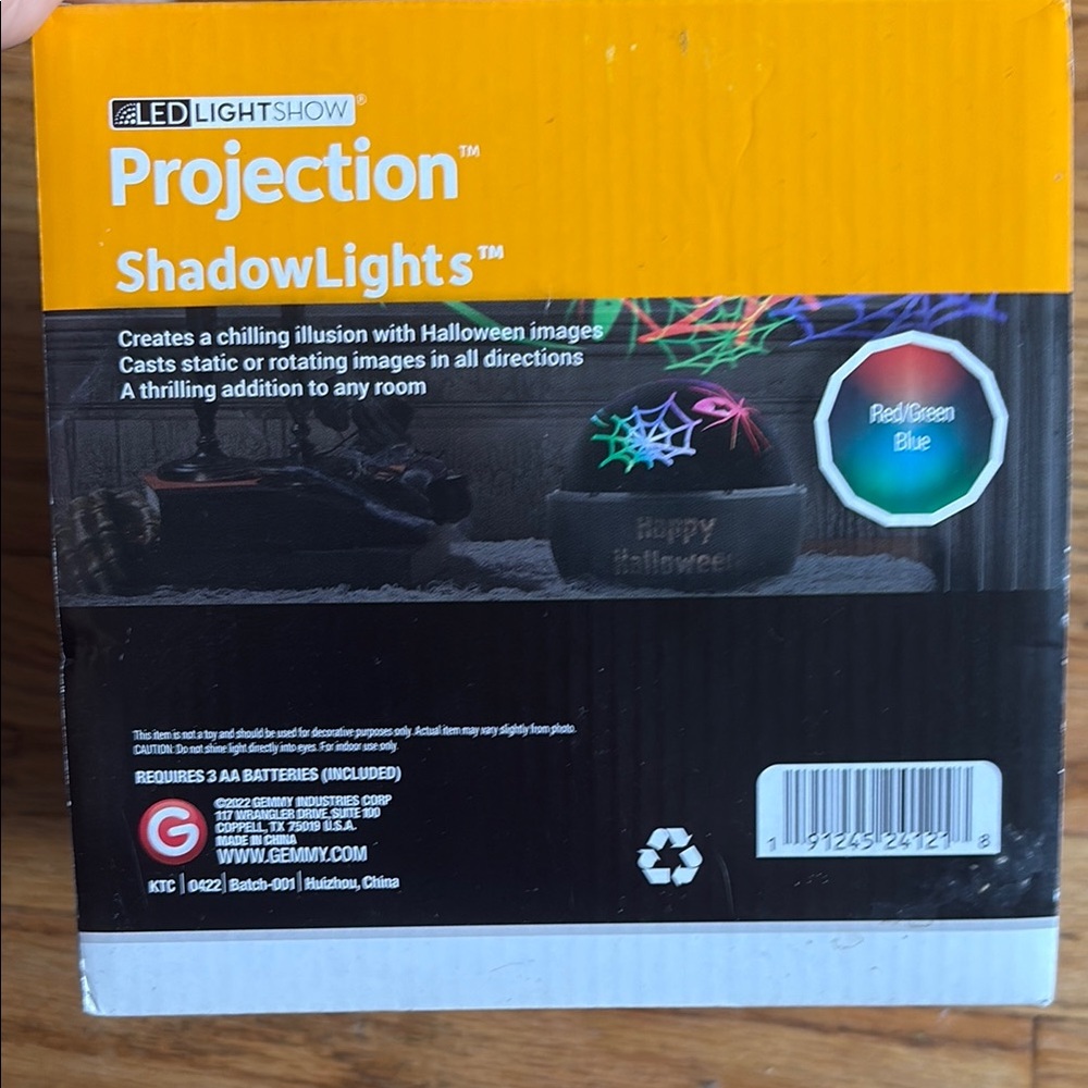 Gemmy LED Projection ShadowLights - Red, Green, Blue